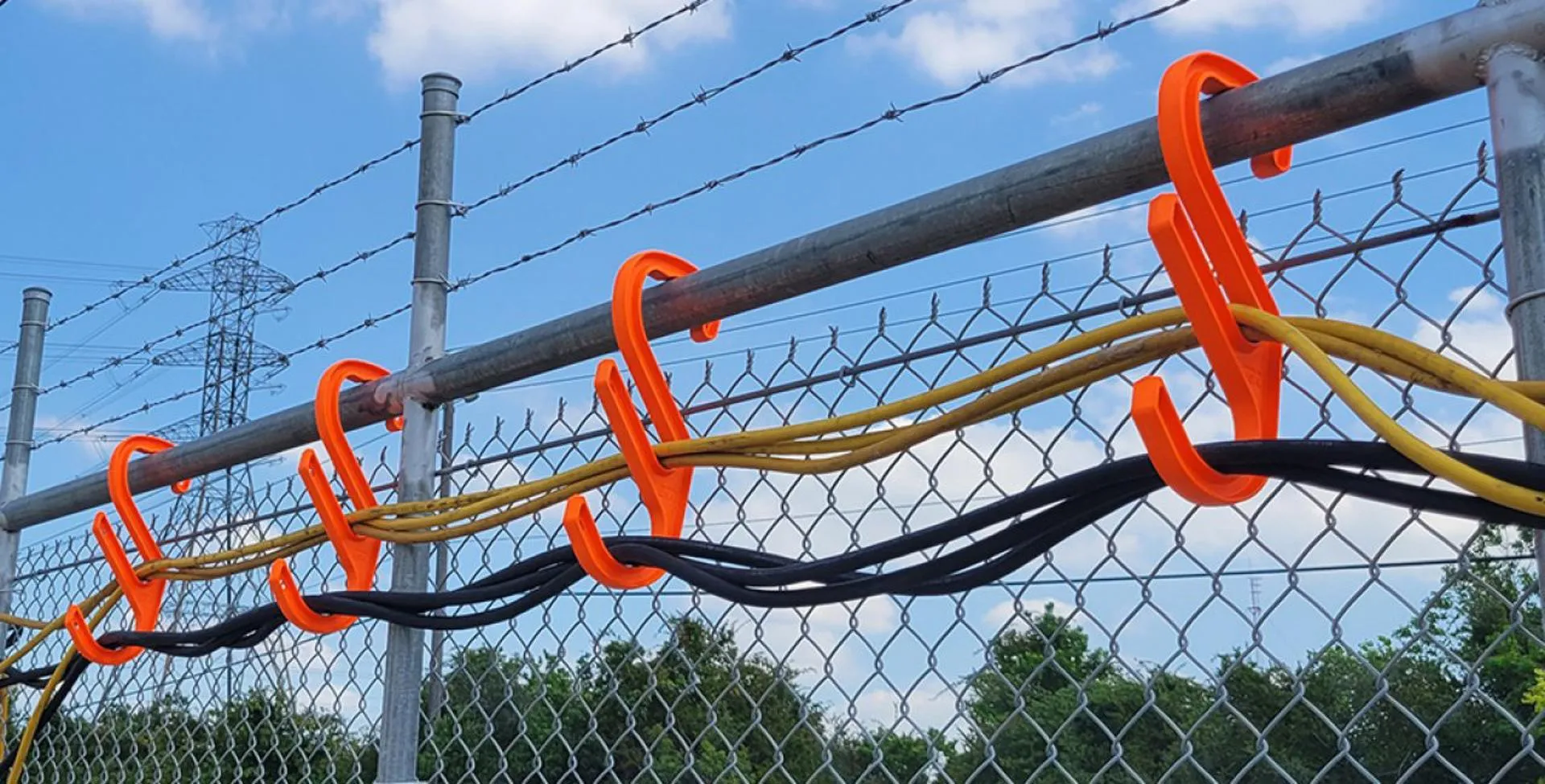 Reusable S-shaped cable safety hooks for industrial maintenance
